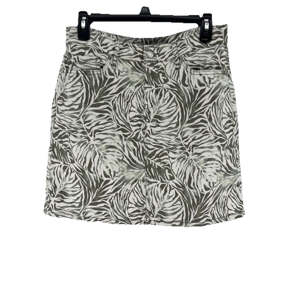 Tommy Bahama Boracay Beach Short Skirt Tea Leaf Green Palm Print SW920756 Size 6